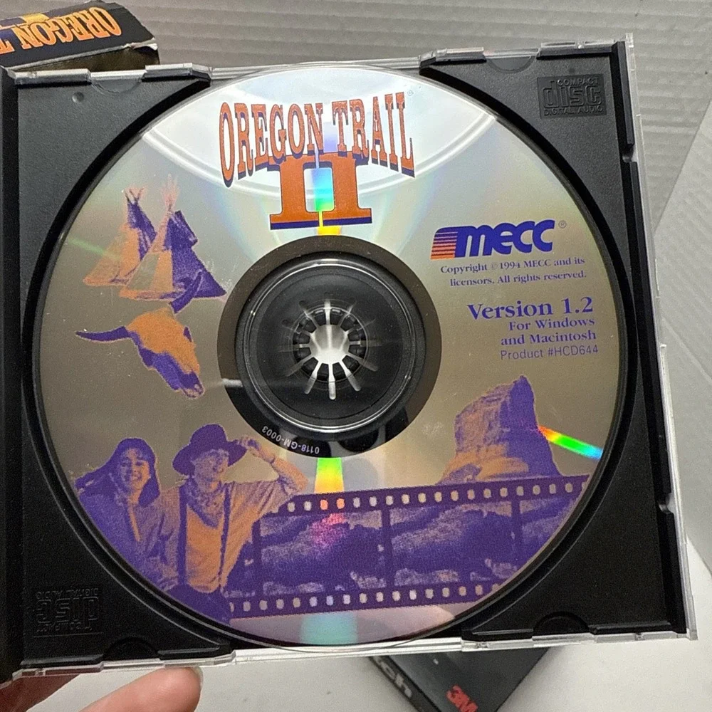 Vintage Oregon Trail II CD-ROM for PC Or Macintosh MECC (1994) With Box‎ & VHS